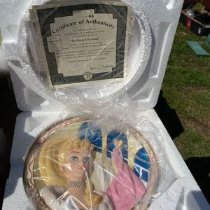 Vintage Barbie plate with certificate
